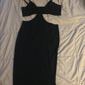 Black Cutout Bodycon Dress - Women